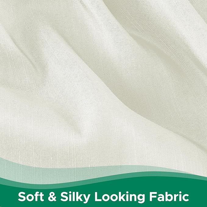 Biscaynebay Wrap Around Bed Skirts for Full & Full XL Beds 14" Drop, Ivory Adjustable Elastic Dust Ruffles Easy Fit Wrinkle Resistant Silky Luxurious Fabric Machine Washable