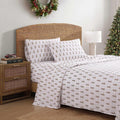 Tommy Bahama - Queen Size Sheet Set, Crisp & Cool Cotton Percale Bedding with a Smooth Lightweight Feel, 4 Piece Holiday Bed Sheets with Matching Pillowcases (Wrapped Up Red)