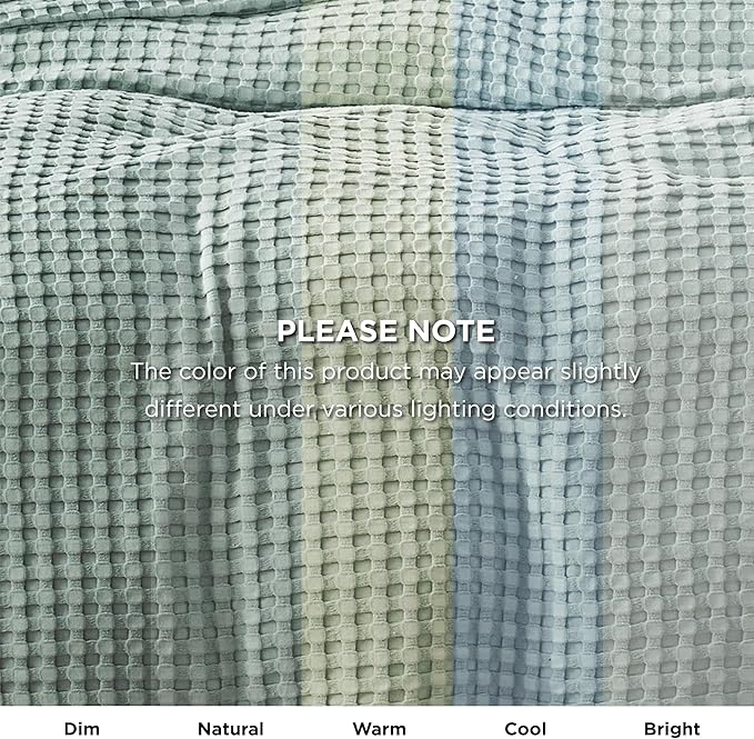 Bedsure Cooling Cotton Waffle Twin XL Blanket - Lightweight Breathable Blanket of Rayon Derived from Bamboo for Hot Sleepers, Luxury Throws for Bed, Couch and Sofa, Mint Green, 66x90 Inches