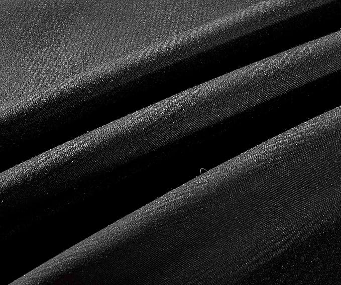 Sheets & Beyond Wrap Around Solid Microfiber Luxury Hotel Quality Fabric Bedroom Gathered Ruffled Bedding Bed Skirt 14 Inch Drop (Queen, Black)