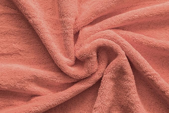 American Veteran Towel, Hand Towels for Bathroom Set of 4, 100% Cotton Turkish Hand Towel Sets, Soft Hand Face Towels, Coral Hand Towels