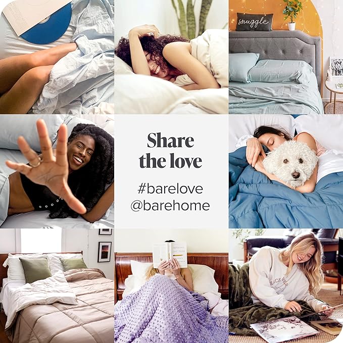 Bare Home Duvet Cover - Extra Long Size Bedding Set - Premium 1800 Super Soft Collection - Lightweight, Cooling - Soft Breathable Duvet Cover (Twin/Twin XL, Stripe - Heathered Charcoal)