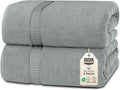 Utopia Towels Luxurious Jumbo Bath Sheet 2 Piece, 600 GSM, 35 by 70 Inches, 100% Ring Spun Cotton, Highly Absorbent and Quick Dry Extra Large Bath Towel, Super Soft Towel, Cool Grey