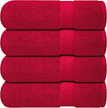 Infinitee Xclusives Luxury 100% Ring-Spun Cotton Bath Towels Set of 4 (27x54 inches) – Soft, Absorbent & Quick-Drying Towels for Bathroom, Gym, Spa & Hotel Use (Burgundy, Bath Towels)