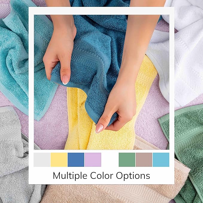 TEXTILOM Bath Towel Set – Hotel and Spa Quality & Soft & Absorbent & Quick Dry Bath Towels for Bathroom – 100% Turkish Cotton Bathroom Towels Set of 4 (27 x 54 inches)- Black