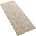 Yimobra Luxury Bathroom Rugs, Fluffy Bath Mats, Non Slip, Water Absorbent Microfiber, Machine Washable, Plush Runner Shower Rugs, Thick Matts for Bathroom Floor/Tub, 56"x 24", Light Beige and White