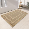 Bath Decor Bath Rugs,Upgraded Waffle Bath Mat,Super Absorbent Non Slip Bath Carpet,Machine Washable Bathroom Rugs for Bathroom, Quick Dry Shower Mats, Ultra Soft,Brown,24" x 36"