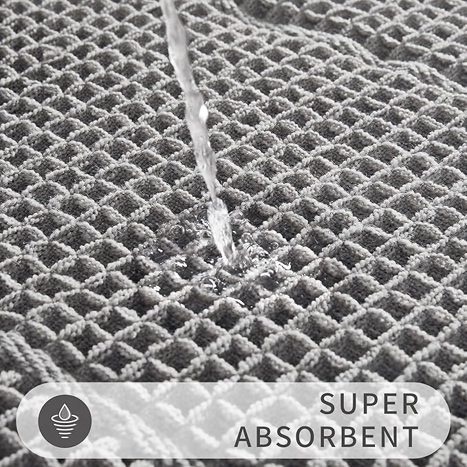 Bath Mats for Bathroom Non Slip,Waffle Luxury Bath Mat,Machine Washable Bath Mat for Shower,Ultra Soft Bathmat,Gray,19"*48"