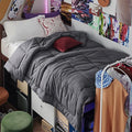 Bedsure Comforter Duvet Insert - Quilted Comforters Twin Size, All Season Duvet, GentleSoft Down Alternative Bedding, with 8 Tabs, Gifts for Women/Men, Grey, Twin 88 x 68 Inches