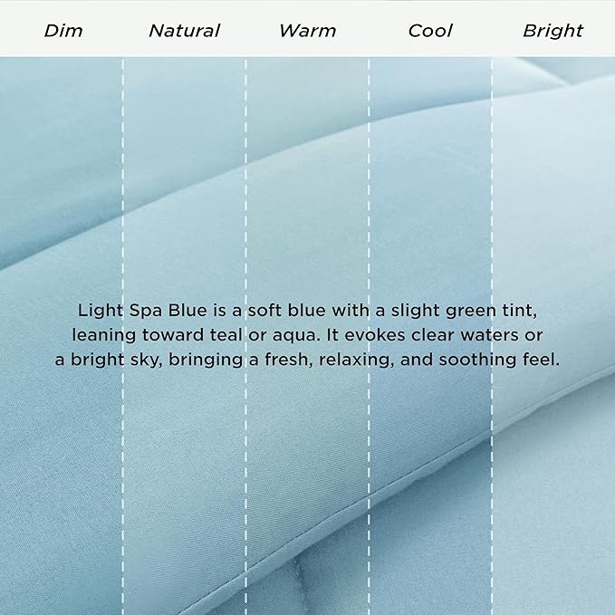 Bedsure Comforter Duvet Insert - Quilted Comforters Oversize Queen, All Season Duvet, GentleSoft Down Alternative Bedding, with 8 Tabs, Gifts for Women/Men, Light Spa Blue, Oversize Queen 98x98Inches