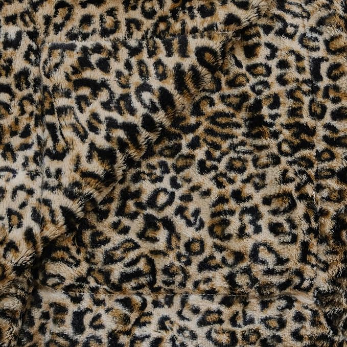 GRACED SOFT LUXURIES Throw Blanket Softest Warm Elegant Cozy Cheetah Faux Fur for Home, Couch, Sofa, Bed, Living Room (Classic Leopard, Large 50" x 60")