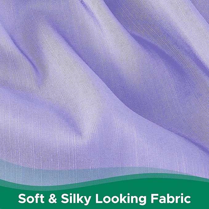 Biscaynebay Wrap Around Bed Skirts for King & Cal King Beds 18" Drop, Lavender Adjustable Elastic Dust Ruffles Easy Fit Wrinkle Resistant Silky Luxurious Fabric Machine Washable