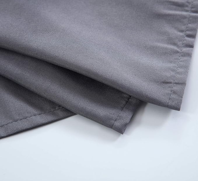 MEILA Wrap Around Bed Skirt Three Fabric Sides Elastic Dust Ruffled 14 Inch Tailored Drop,Easy to Install Fade Resistant-Dark Grey, Queen/King