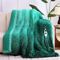 Heated Electric Blanket Twin–Faux Fur with Soft Thick Sherpa,Warm Winter Birthday Gifts for Women Grandma,10 Heat Settings,5 Time Settings with Fast Heating, 62x84, Forest Mist