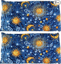 Nature's Approach - Basic Herb Pack Rice Heating Pad Microwavable Reusable Heat Pack with Herbal Aromatherapy Fill, Freezer and Microwave Safe for Hot and Cold Therapy, 2 Pack Celestial Indigo