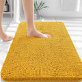 OLANLY Bathroom Rugs 30x20, Extra Soft Absorbent Chenille Bath Rugs, Rubber Backing Quick Dry, Machine Washable Bath Mats for Bathroom Floor, Tub and Shower, Home Decor Accessories, Golden Yellow