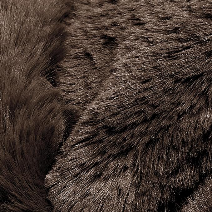 UnHide Marshmallow - Faux Fur Blanket - Heavy Weight, Extra Soft Blanket - Made from Recycled Materials - Machine Washable - Medium (60" x 80") - Chocolate Hair