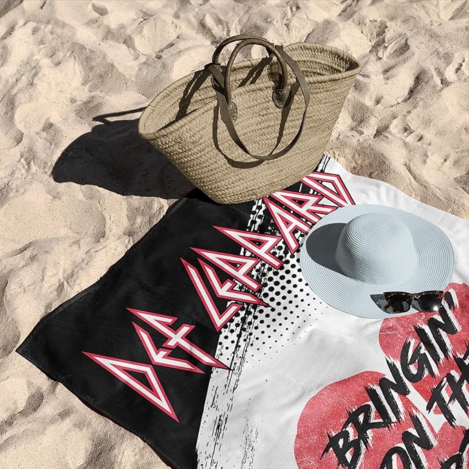 Northwest Def Leppard Heartbreak Beach Towel, Rock and Roll Pool and Bath Towel, Soft and Absorbent, Quick Dry, 30 x 60 inches