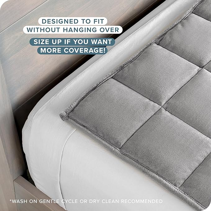 Bare Home Weighted Blanket Queen Size 17lb (60" x 80") for Adults - Minky Fleece - Premium Heavy Blanket Nontoxic Glass Beads (Light Grey, 60"x80")