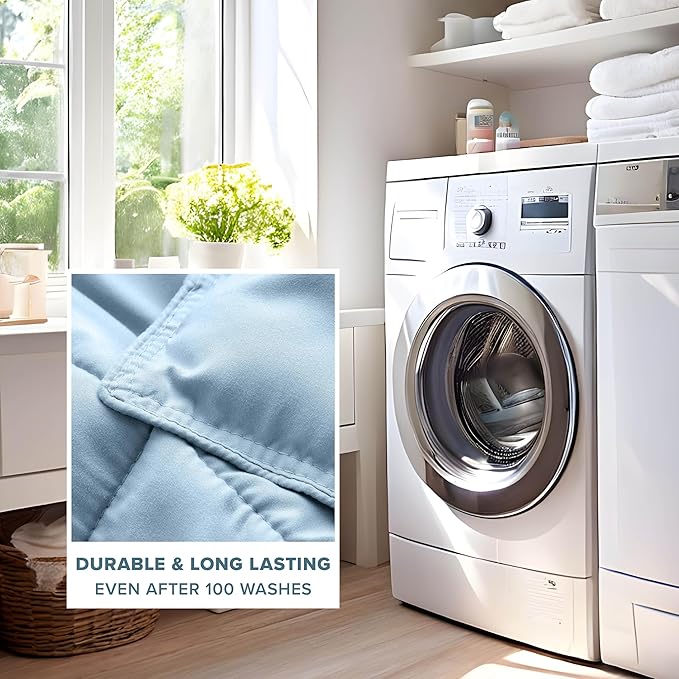 Bare Home Comforter Set - Twin/Twin Extra Long Size - Ultra-Soft - Goose Down Alternative - Premium 1800 Series - All Season Warmth (Twin/Twin XL, Light Blue)