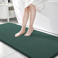 OLANLY Thick Memory Foam Bath Mat Rug 70x24, Extra Soft Absorbent Bathroom Rug, Quick Dry Bath Mats, Non-Slip, Washable Carpet for Bathroom, Tub and Shower, Home Decor Accessories, Blackish Green