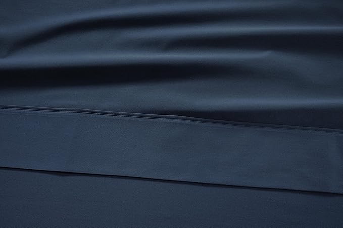 LANE LINEN Full Size Bed Sheet Set – 450 Thread Count 100% Cotton Cooling Sheets, Soft Sateen Weave, 15” Deep Pocket Fully Elasticized Fitted Sheet, Fade-Resistant Hotel Bedding, Estate Blue