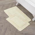Laura Ashley Ruffle Border 100% Cotton Bath Rug Set, Yellow, 17" x 24"/ 20" x 32"