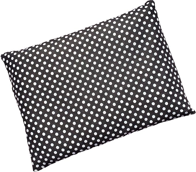 Microwavable Corn Filled Heating Pad and Cold Pack/Washable 100% Cotton Cover (Polka Dot - Black, 7.5in W x 11in L)