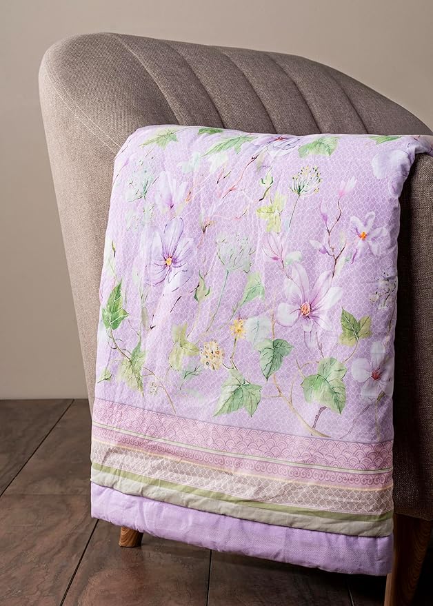 Maison d' Hermine Throw Blanket for Couch Lightweight Soft Warm Breathable Cotton Throw Blankets for Bed Girls Boys Women Men Gifts Sofa Travel Living Room Chair Bedding (50"x60", Magnolia Mornings)