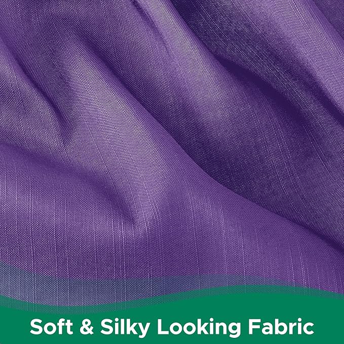 Biscaynebay Wrap Around Bed Skirts for Twin & Twin XL Beds 15" Drop, Purple Adjustable Elastic Dust Ruffles Easy Fit Wrinkle & Fade Resistant Silky Luxurious Fabric Machine Washable