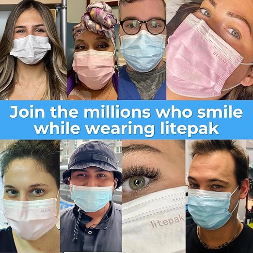 2,000pcs Disposable Face Masks- 3 Ply Breathable Mask For Adults - Blue (40 Packs of 50)