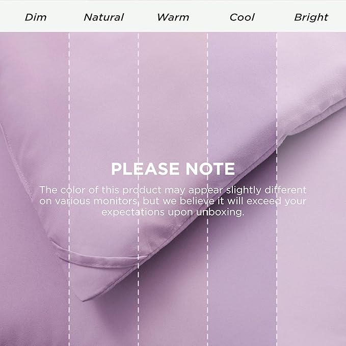 Bedsure Comforter Duvet Insert - Quilted Comforters Cal King Size, All Season Duvet, GentleSoft Down Alternative Bedding, with 8 Tabs, Gifts for Women/Men, Light Purple, Cal King 96 X 102 Inches