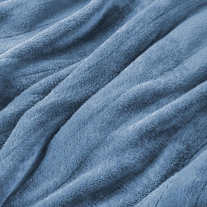 Electric Heated Blanket Full Size 72"x 84", Super Cozy Soft with 6 Heat Levels & 10 Hours Auto of, Quick Heating for Bedroom Living Room Machine Washable, Light Blue Grey
