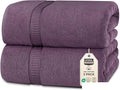 Utopia Towels Luxurious Jumbo Bath Sheet 2 Piece, 600 GSM, 35 by 70 Inches, 100% Ring Spun Cotton, Highly Absorbent and Quick Dry Extra Large Bath Towel, Super Soft Towel, Plum