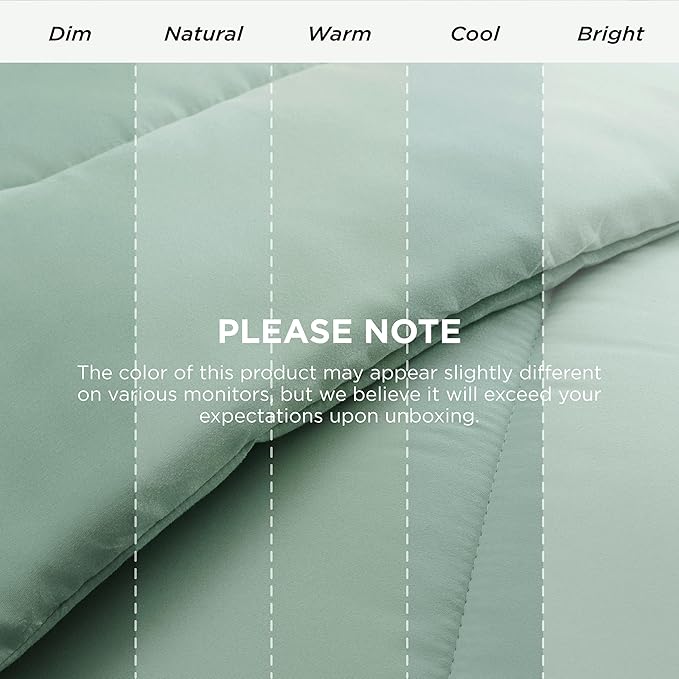Bedsure Comforter Duvet Insert - Quilted Comforters Full Size, All Season Duvet, GentleSoft Down Alternative Bedding, with 8 Tabs, Gifts for Women/Men, Sage Green, Full 86 x 82 Inches