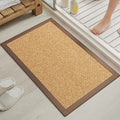 Quick Dry Absorbent Bathroom Rugs Mat Non Slip Bath Mat Ultra Thin Bath Mats Bathroom Mat Floor Rubber Backed Fit Under Door Woven Washable Bath Rugs Brown 16x24