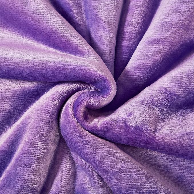 SOCHOW Sherpa Fleece Throw Blanket, Double-Sided Super Soft Luxurious Plush Blanket King Size, Purple 90inch X108''