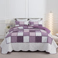 HoneiLife Queen Quilt Bedding Sets - Floral Quilt Bedding Sets 3-Piece 90x96, Reversible Bedspreads Patchwork Coverlet Nostalgic Bedding Set All Season Quilts
