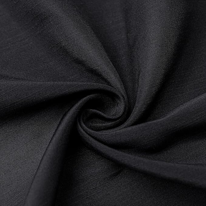Biscaynebay Wrap Around Bed Skirts with Split Corners for Full Beds 18" Drop, Black Adjustable Elastic Dust Ruffles Easy Fit Wrinkle Resistant Silky Luxurious Fabric Machine Washable