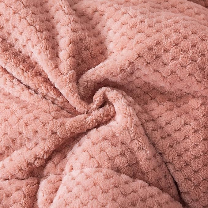 KASENTEX Super Ultra Soft Luxury Plush Sherpa Comforter, Cozy Reversible Fleece - Goose Down Alternative Fill, Machine Washable Bedding, Sunset Rose Pink, King Size