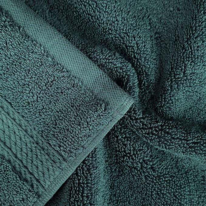 Superior Egyptian Cotton Pile Bath Sheet Set of 2, Ultra Soft Luxury Towels, Thick Plush Essentials, Absorbent Heavyweight, Guest Bath, Hotel, Spa, Home Bathroom, Shower Basics, Teal
