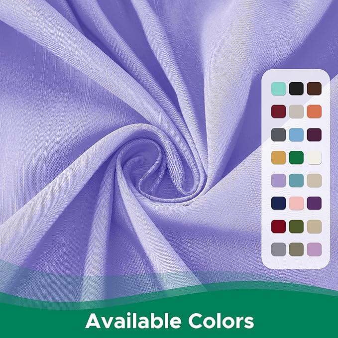 Biscaynebay Wrap Around Bed Skirts for King & Cal King Beds 18" Drop, Lavender Adjustable Elastic Dust Ruffles Easy Fit Wrinkle Resistant Silky Luxurious Fabric Machine Washable