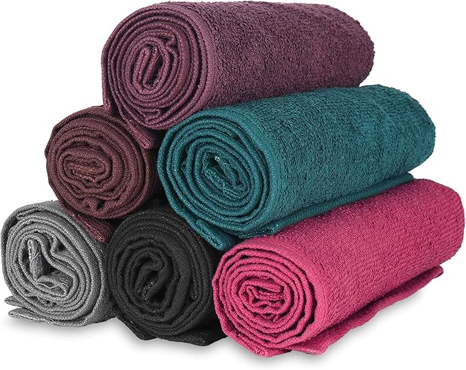 Arkwright Bleach Proof Salon Towels - Pack of 12 - Highly Absorbent, 100% Cotton, Quick Dry Spa Face Towel for Hair Stylist, Barber, Pedicure, and Esthetician, 16 x 28 in, Charcoal