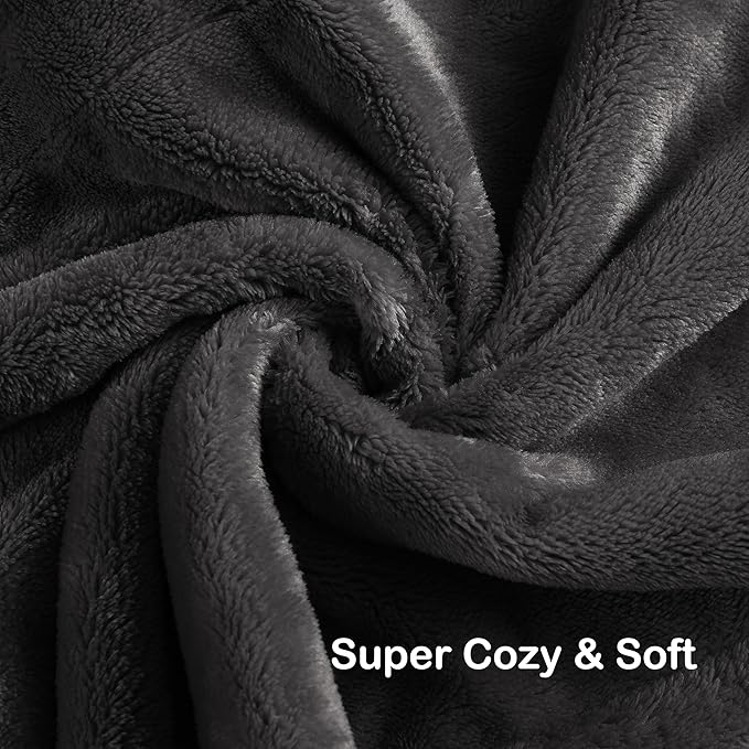 Electric Heated Blanket Queen Size 84"x90", Dual Controllers, Cozy Large Oversized, 4 Heating Levels & 10 Hours Auto Off, Cozy for Bed, Sofa, & Office, Machine Washable, Dark Gray