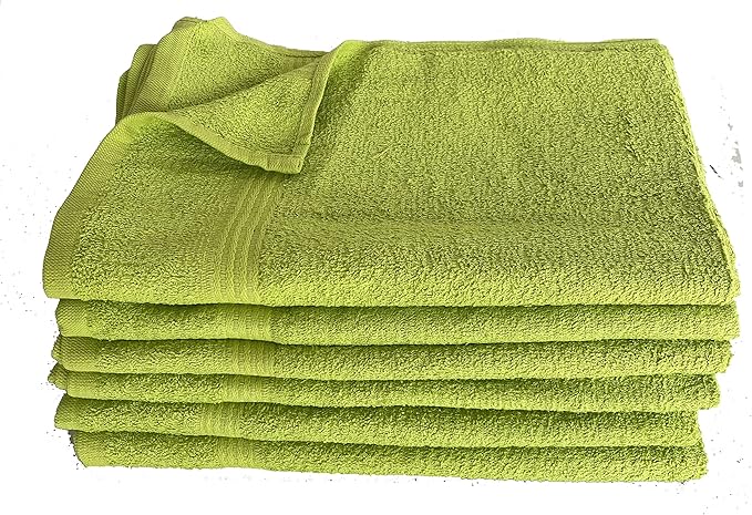 Towel Supercenter 16X27 Salon Hand Towels Colors (36Pack, 60Pack, 120Pack) 100% Cotton for Hair Salons, Nail Salons, Tanning Salons, Bathroom from Towelsupercenter (Lime Green, 60)