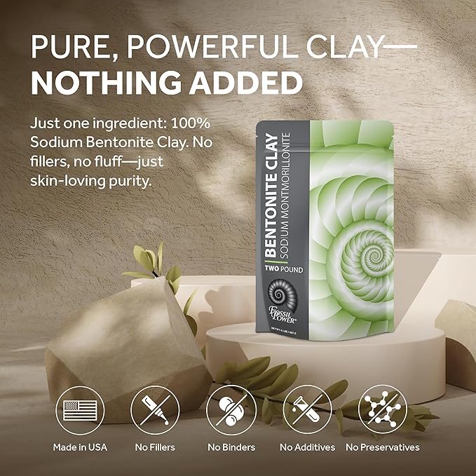 Bentonite Clay Powder (5lb) | Bentonite Clay Mask For Face, Body, Feet, Hair & More | Deep Pore Cleansing | Clay Mask for Acne & Oily Skin | DIY Face Mask Beauty for Women & Men