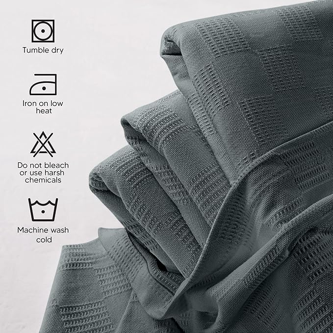 Utopia Bedding Smoke Gray 100% Cotton Blanket [Throw Size - 60x50 Inch] 350GSM Lightweight, Soft and Breathable Thermal Blanket for All Seasons