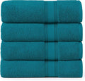 LANE LINEN 100% Cotton 4 Pack Bath Towels Set (30"x60") - Zero Twist, Large Cotton Towels for Bathroom - Quick Dry, Soft & Absorbent Bath Towel Set - Pre Shrunk, Wide Variety of Colors - Sea Port