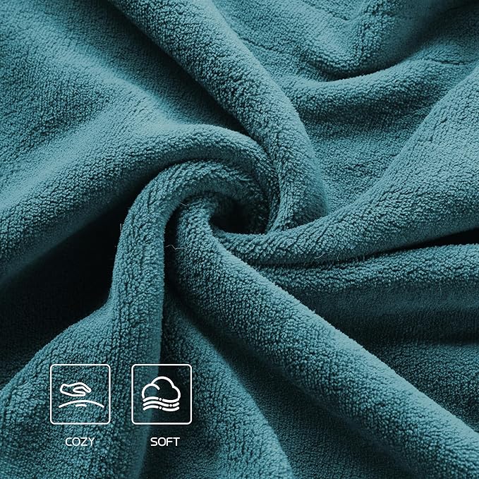 Heated Electric Blanket 72"x84" Full Size, Soft Coral Fleece Fast Heated Blanket with 4 Heating Levels and 10 Hours Auto-Off, Cozy Plush Fabric, Machine Washable - Home, Teal