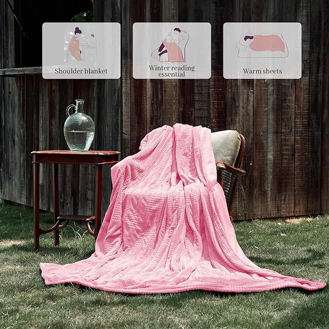 Electric Blanket Queen Size 84''X90'' - Heated Blanket with Dual Control Fast Heating 10 Heating Levels & 10 Hours Auto Off,ETL Certified Machine Washable (Light Pink)
